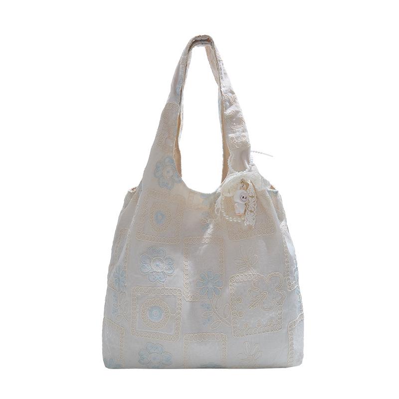 Korean Style Minimalist Large Capacity Printed Shoulder Tote Bag for Women