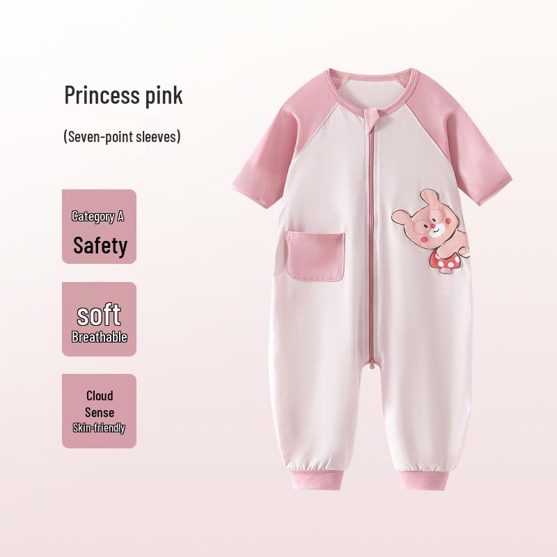 Kids' Cartoon Pajama Jumpsuit - Long-Sleeve Cloud Cotton Sleep Sack for Boys and Girls