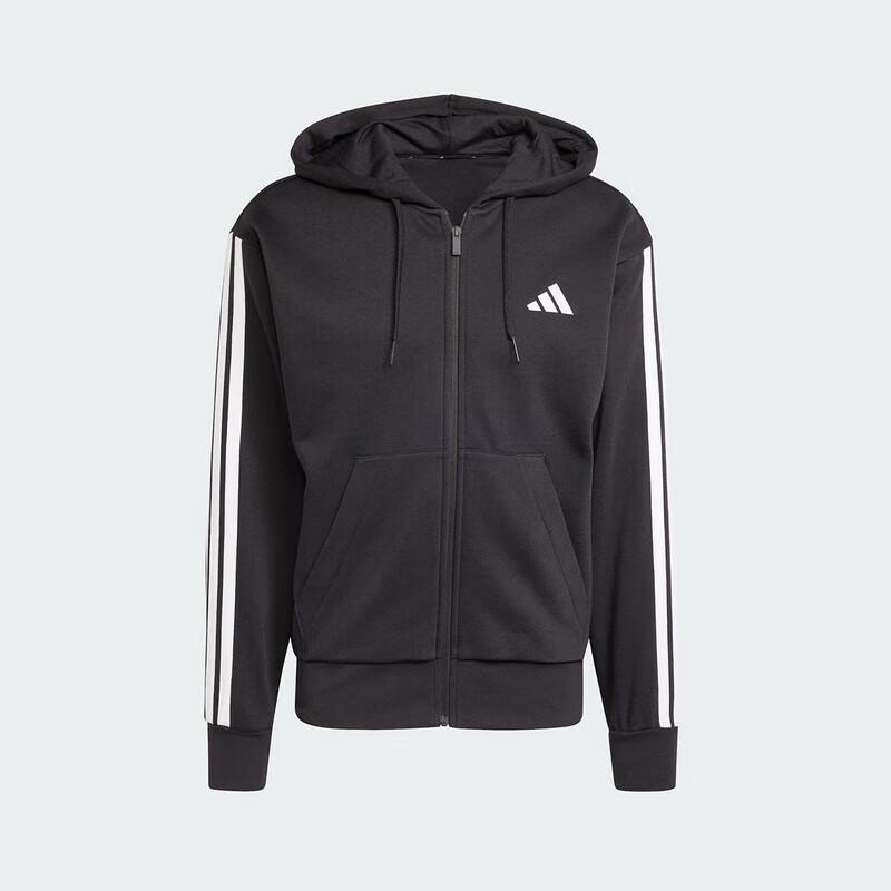 Adidas Men s Sport Style 3-Stripes Hooded Knit Jacket A/M