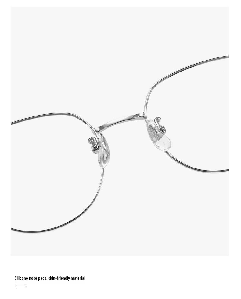 Pure Titanium Eyeglass Frame: Lightweight, Comfortable Unisex 49 Polygon Small Frame Eyewear for Women & Men - Simple & Versatile Design (Model 98702)