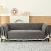 Four Seasons Waterproof Solid Color Cut Velvet Sofa Cover Towel Simple Non-Slip Urine-Proof Anti-Dirty Sofa Towel Covers