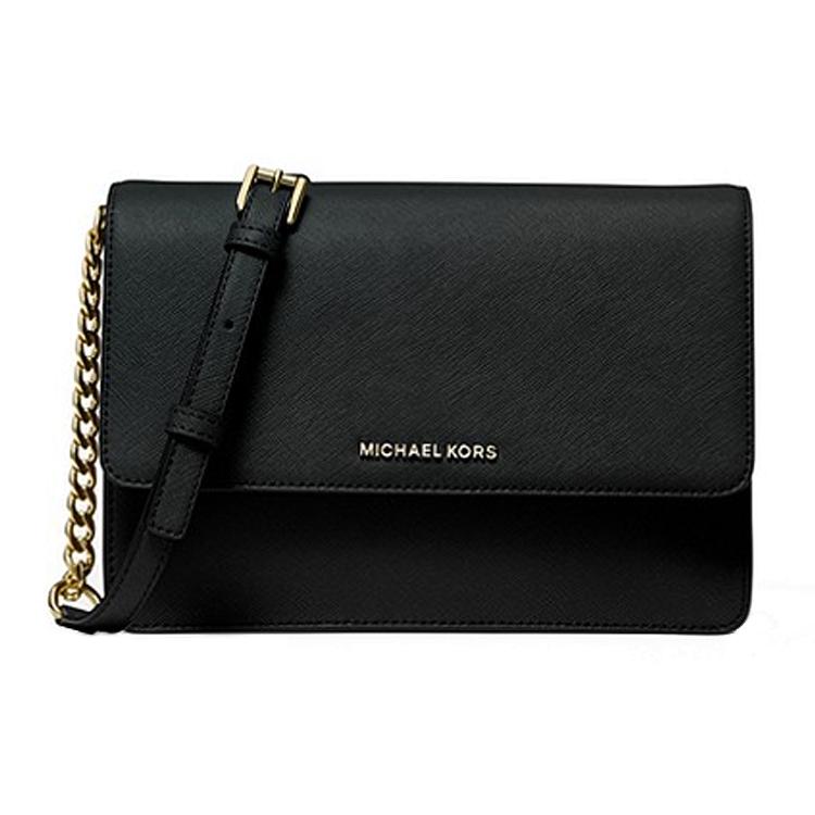 

New MICHAEL KORS Daniela Leather Envelope Bag Shoulder Bag Crossbody Bag Regular Women s Black 32S0GDDC3L-BLACK 24.1*6.4*16.5CM