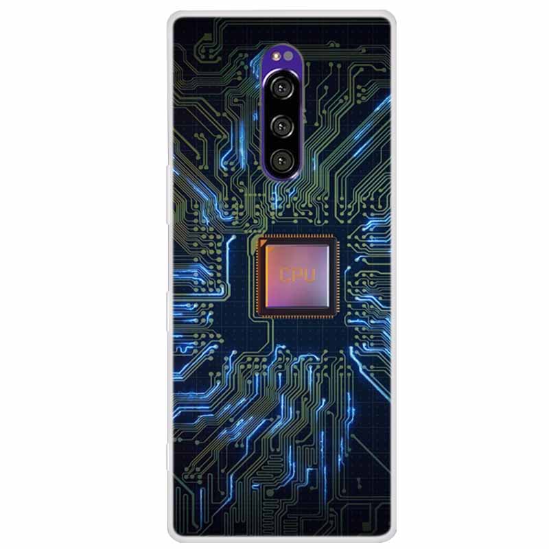 Funda de Silicona Suave para Sony Xperia 1 Funda Moda Transparente Fundas de Teléfono Tigre para Sony Xperia1 XZ4 SO-03L SOV40 J8110 Coque Parachoques