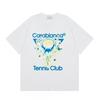 2026 Casablanca Print Loose Fit Cotton T-Shirt Men Youth Casual Wear