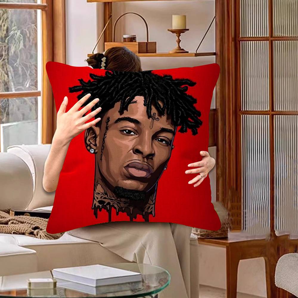 Rapper American Dream 21 S-Savage Pillowcase Toon Gift Cushion Cover Bedroom Home Sofa Chair Seat Decor Pillow Case