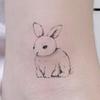 Cute Rabbit Tattoo Sticker Premium Sense Niche Simple Small Fresh Tattoo Sticker