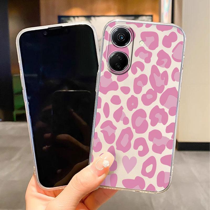 Transparent Phone Case For Poco C65 Redmi Note 15 Pro+ Plus 14C Cover Cartoon Flowers Soft TPU Shockproof Funda Bags Heart Clear
