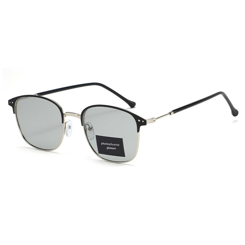 New Metal Frame Personalized Square Color Distortion Sunglasses Versatile For Men And Women Uv Sunglasses 1924