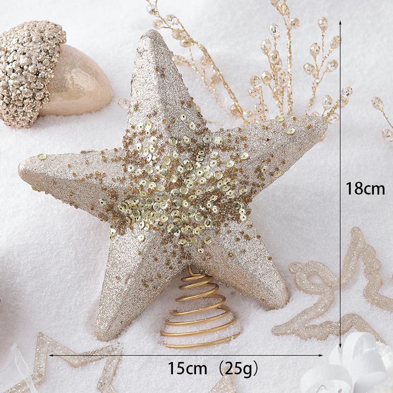 Luminous Christmas Ornaments: Star Tree Topper & Ball Set for Festive Decoration