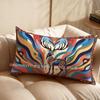 2D Colorful Deer Pattern Pillow Cover Suitable For Sofa Bedroom Car Pillow Cover Cushion Rectangular Back Cushion