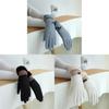 Snowflake Flannel Warm Gloves For Women With Touchscreen Functionality For Commuting
