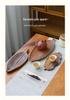 Wooden Leaf-Shaped Snack and Tea Tray
