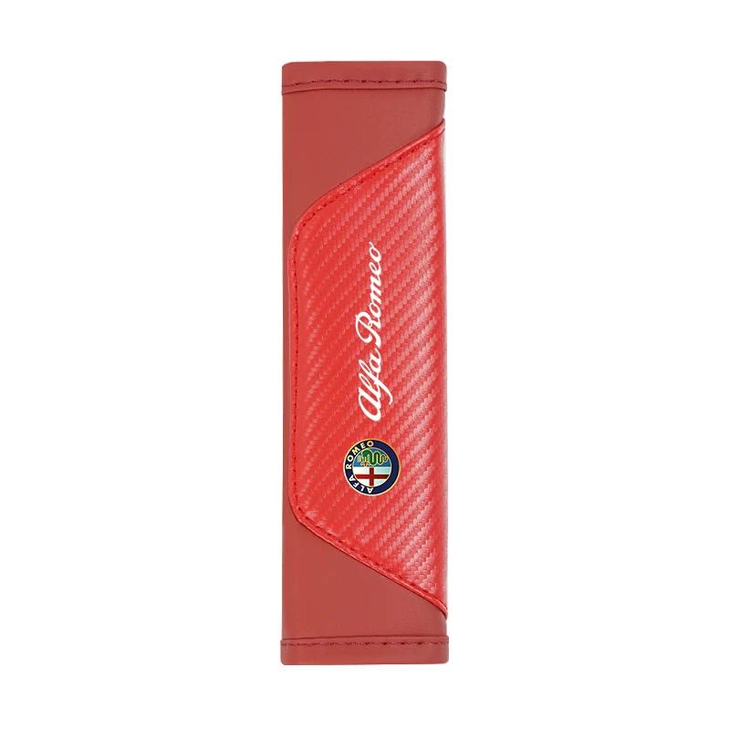 

For Alfa Romeo 2026 Hot Sticker 2Pcs Car Safety Belt Protect Cover Shoulder Protector For Alfa Romeo Giulia Stelvio Giulietta 15