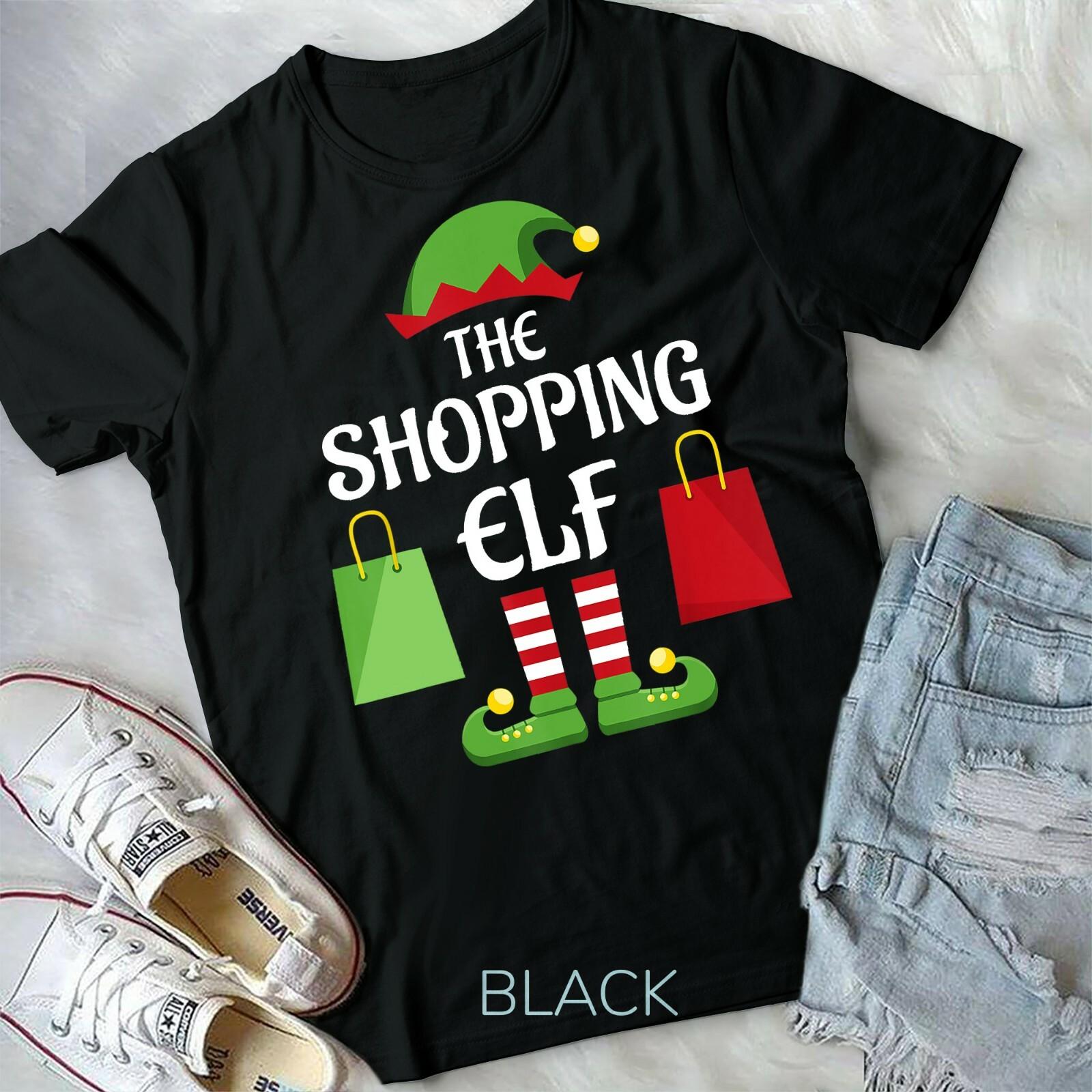 Shopping Elf Family Matching Group Christmas Shopper Unisex Form T-shirt M