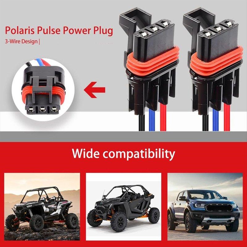 N27R 6 Pack Pulse Power Plug Connectors for Polaris Pulse Bar Wiring Harness for RZR General XP 1000 2018-2025