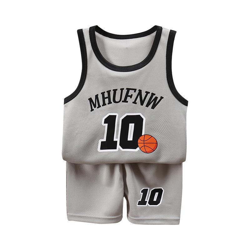 Ensemble Uniforme de Sport d'Été pour Enfants: Gilet et Short pour Garçon Moyens et Grands