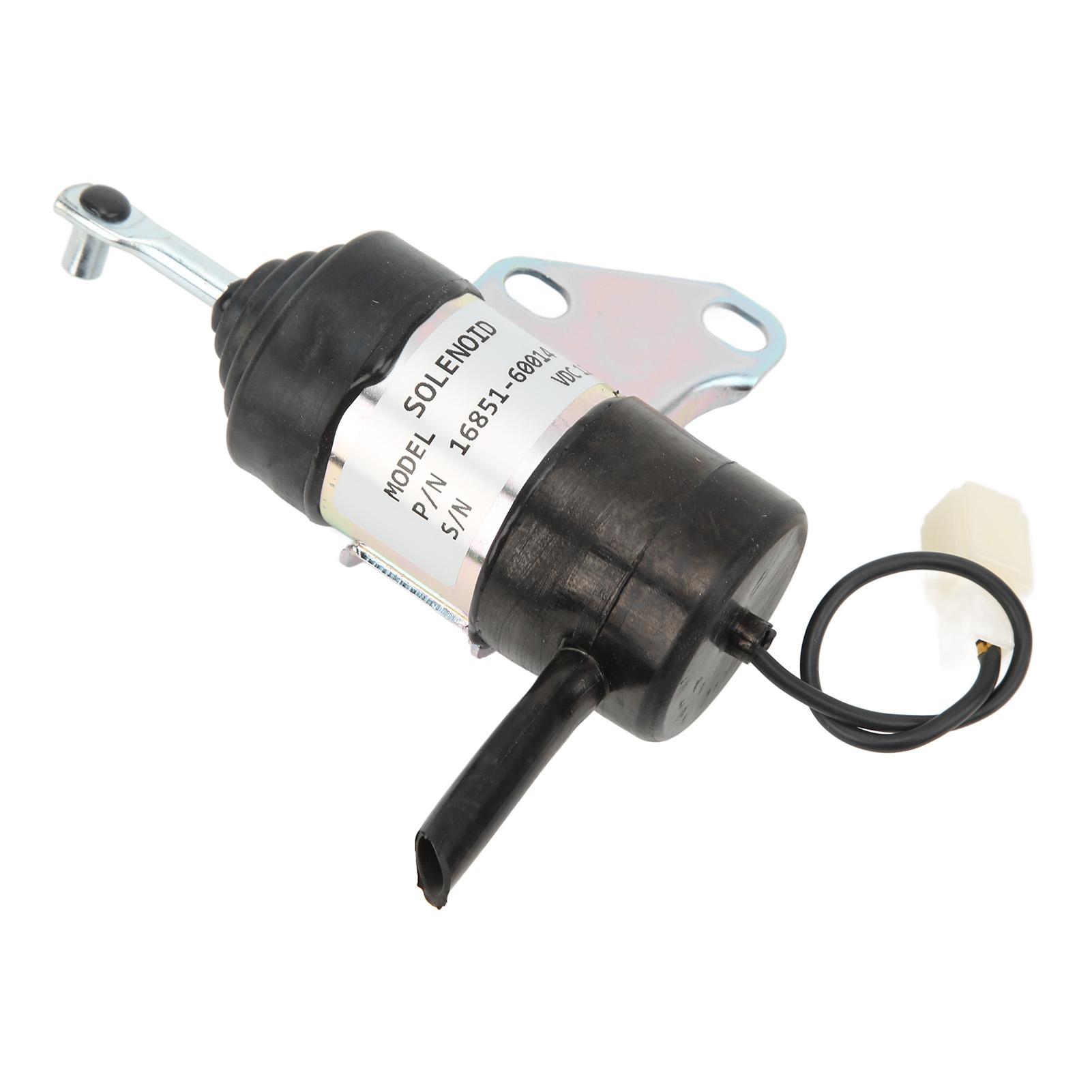

Fuel Shut Off Solenoid Aluminum Alloy 12VDC Fuel Stop Solenoid for Kubota RTV900T RTV900R B7410D BX1500D