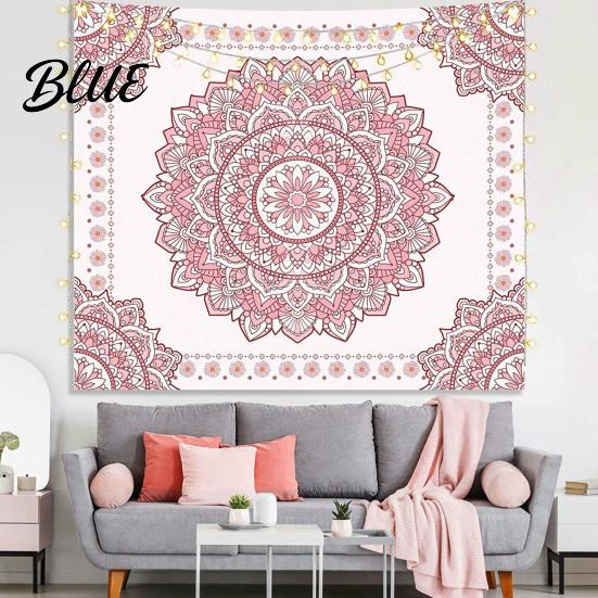Retro Style Wall for Dorm Circular Pattern Tapestry Indian Hanging Bohemian Tapestry Rectangular Bedroom Living