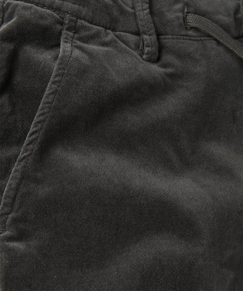 PANICALE Charcoal Regular Slim Fit Velvet Pants