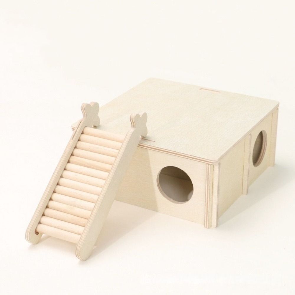 Decorative Wooden Hamster Ladder Wood Animals Cage Ladder Hamster Climbing Ladder Wave Shape Hamster Suspension Bridge