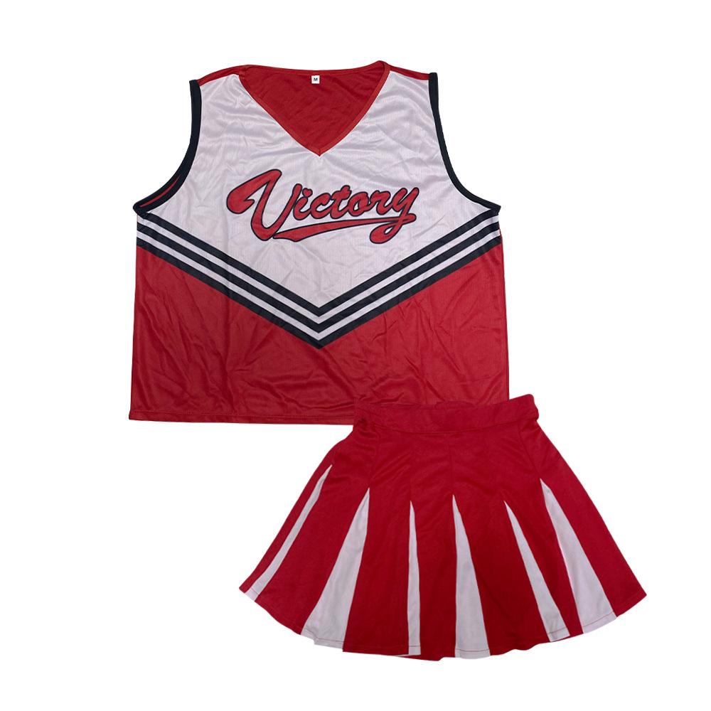 

Дорослий червоний костюм для чирлідингу - З незначними дефектами, Енергетичний одяг для виступів, Без повернення та обміну Size M