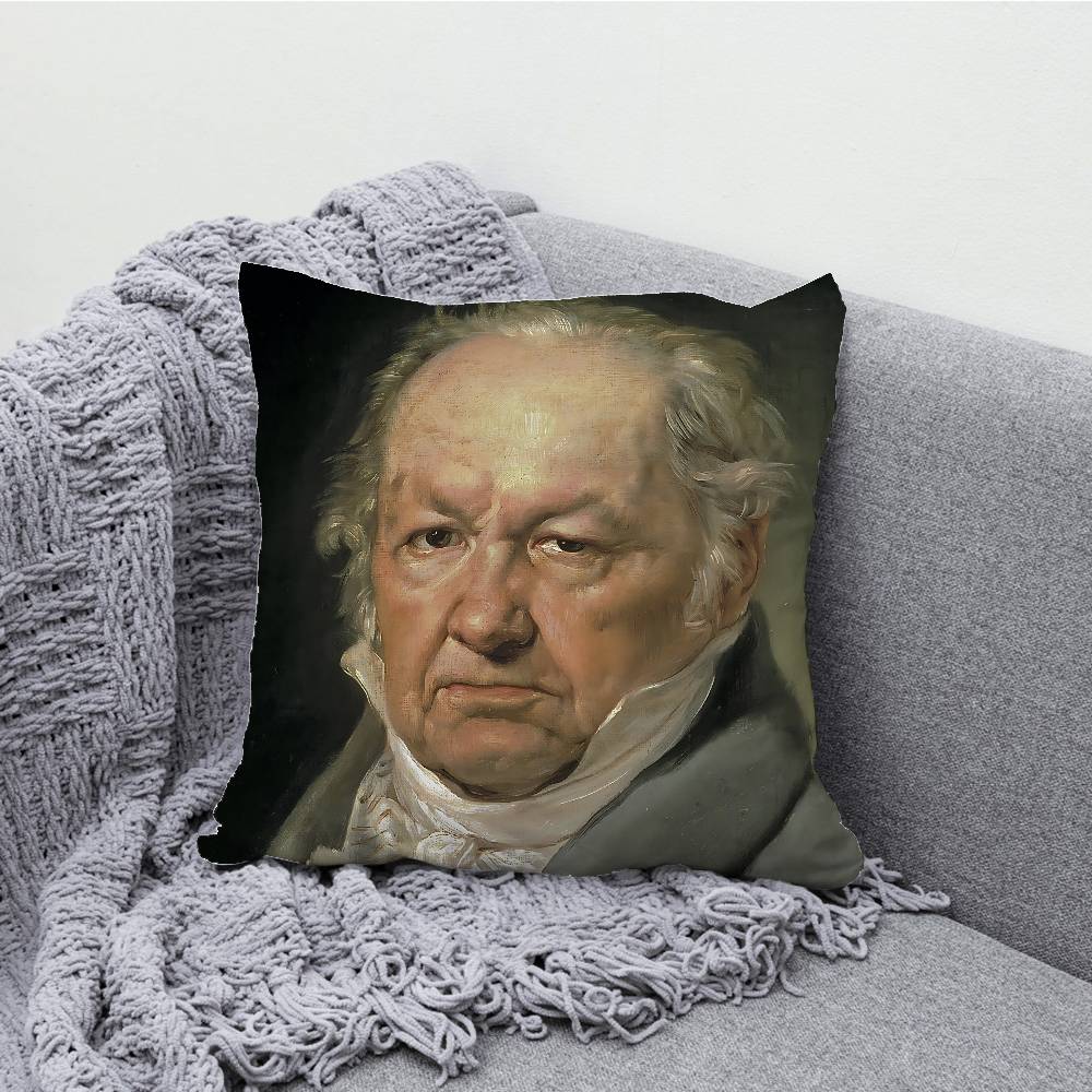 F-Francisco G-Goya Art Throw Pillow Case For 45x45cm 55x55cm 30x30cm Square Car Pillowcase Home Bedchamber Decor Gift