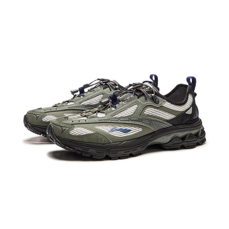 Li Ning Fuyiao 2.0 Trail V3 Sports Comfortable Shock Absorption Wear-Resistant Low-Top Casual Running Shoes Men Sneaker White Green ARXW021-5
