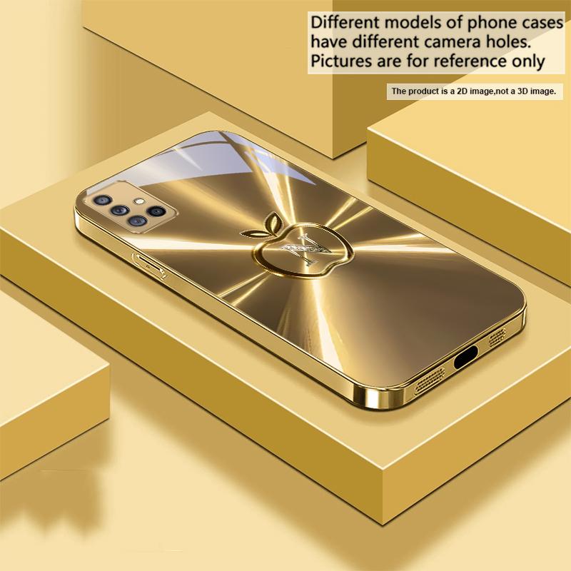 The Golden Letter "D" For Samsung A 31 32 A33 A34 35 14 A15 13 16 25 26 50 52 53 54 55 56 70 71 72 73 Golden Glass Phone Case