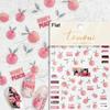 1 piece5D Cute Fruit Jelly Nail Stickers Red and Green Apple High Quality Nail Stickers New Embossed Nail Art Decoration Sticker