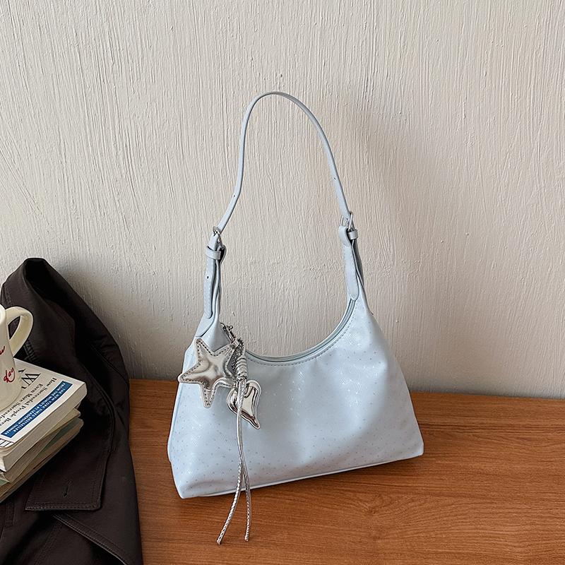 Sewing Thread Casual Underarm Bag Fashion Vintage Youth Shoulder Bags Adjustable Strap Star Heart Charm Minimalist Daily Handbag