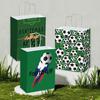 12 PCS Large Capacity Gift Bags for Soccer Events Printed Paper Packs with Handles  Gift
