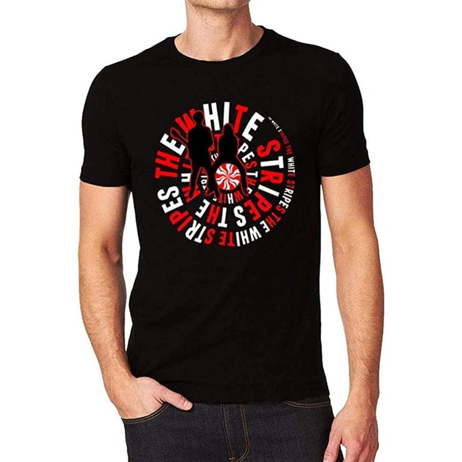 r_yes HOUZI The White Stripes Band Music Duo Men s T-Shirt Unisex Black Tee XXXXXL чёрный