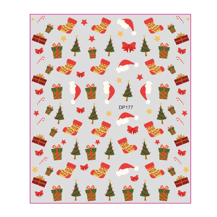 1pc 3D Nail Stickers Spring Summer Natural Flower Leaves Simulation Dried Flower Dragonfly Nail Applique Water Slides Decoration