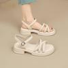 Thick-soled High-end Sports Sandals New Summer One-word Buckle with Muffin Beach Sandals with Skirt