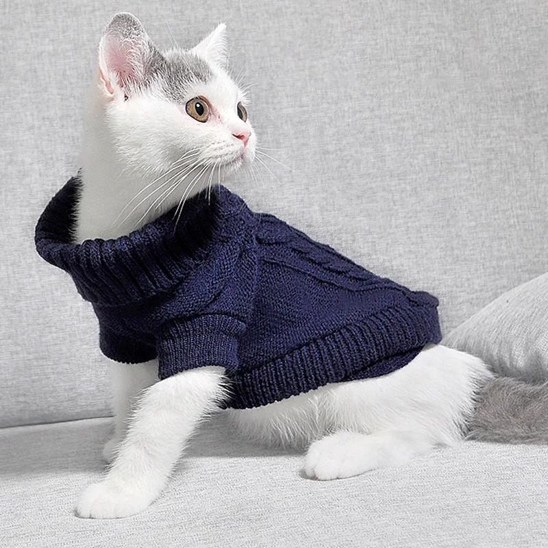 Kattkläder för husdjurskatter Kläder för husdjur Tröja Husdjur Hundkläder för katter Hundar Kitty Outfit Ren T-shirt Hundkappa Väst Kostym