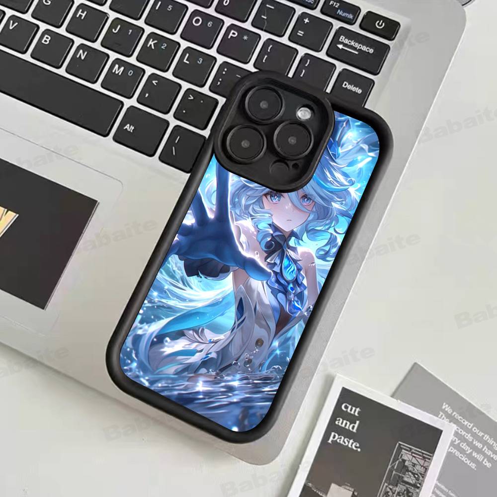 Genshin Impact Furina For iPhone 17 15 13 12 11 14 Pro Max X XR XS 16 Plus Shockproof Candy Back Cover