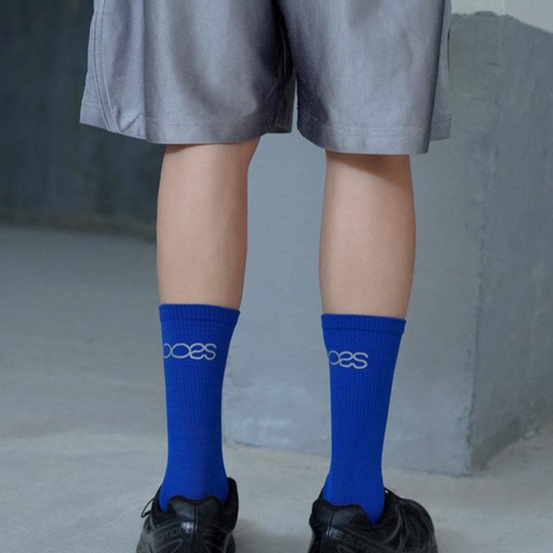 STUDIO SOCKSTOP OOSS Men's Reflective Running Crew Socks Blue