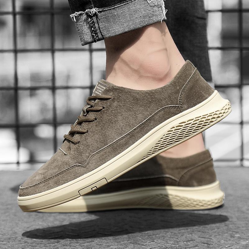 Fashion Italian Casual Leather Lace Up Outdoor Comfy Jogging Shoes Flat Designer Office Oxford Shoes2025 New Genuine Leather Board Shoes