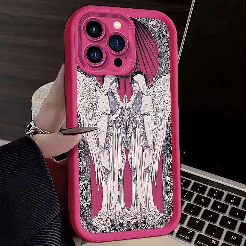 Retro Goddess Punk Angel Phone Case For iPhone 17 Air 16 e 15 14 13 12 11 Pro Max Plus Mini SE 2020 2022 Funda Coque