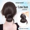 Floral Clip-in Low Bun Hair Tie for Natural, Fluffy Hairstyling
