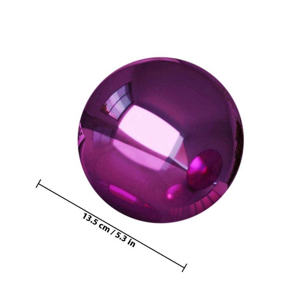 

Polished Stainless Steel Gazing Ball Clear Reflective Surface Garden Mirror Globe Outdoor Decor Patio Decoration Reflective фиолетовый