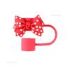 10cm Portable Spotted Bows Straw Tips Covers Good Sealing Dust-Proof Straws Topper Party Supplies Straw Tips Lids