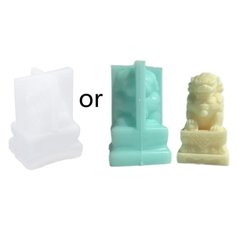 Silicone Lion/Kirin Candle Mold Aromatherapy Candle Mold 3d Animal Plaster Epoxy Mold for DIY Soap Present Candle Making