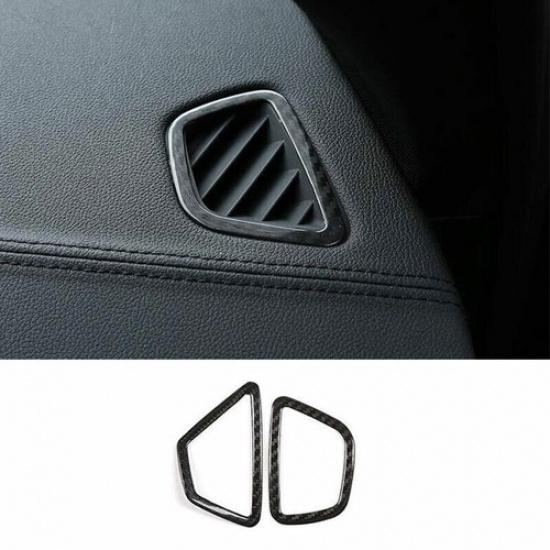 For BMW 5 Series 2018- Dry Carbon Fiber Dashboard Air Outlet Vent Cover Trim