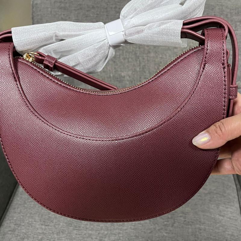 Bolso Media Luna de Cuero PU para Mujer Bolsos de Hombro Tipo Silla de Montar para Hombro Alta Textura Diseño Francés Diseño de Lujo