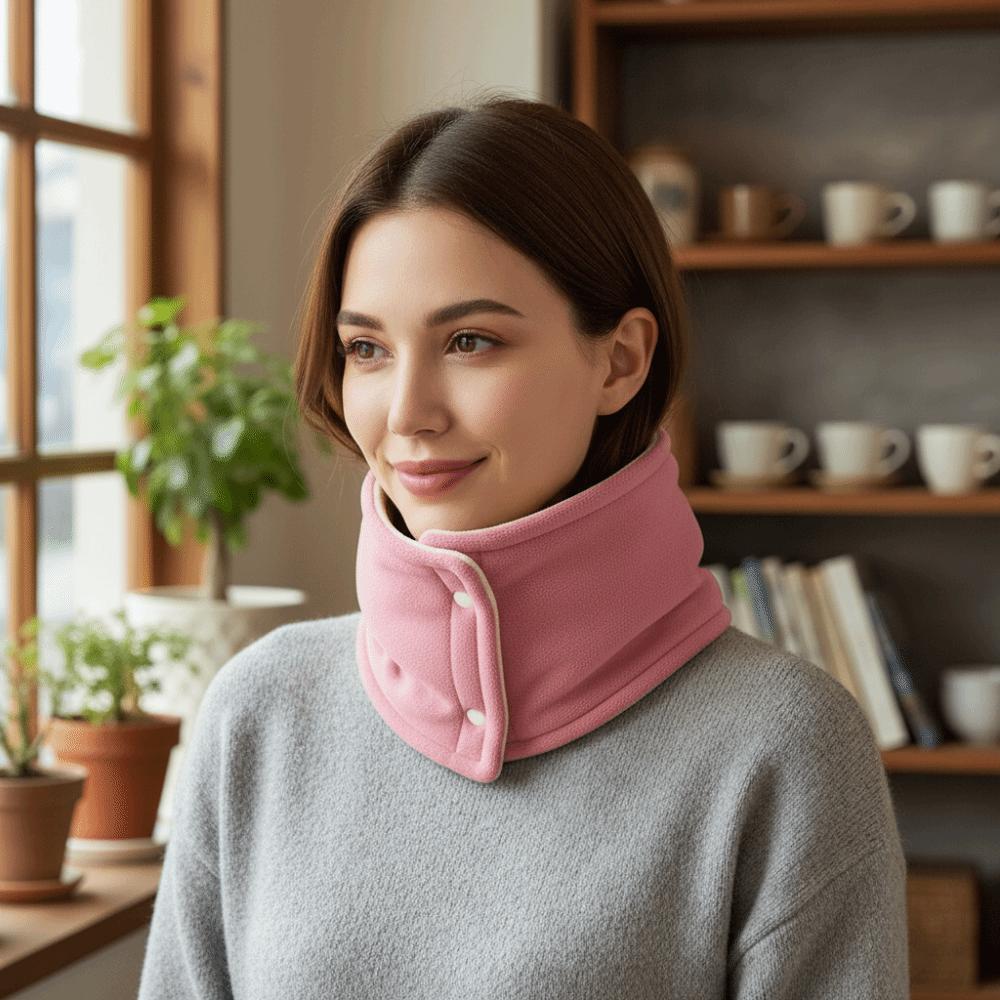 Polar Fleece Fleece Muffler Double-sided Warm Neck Warmer Fashion Winter Knitted Scarf cycling