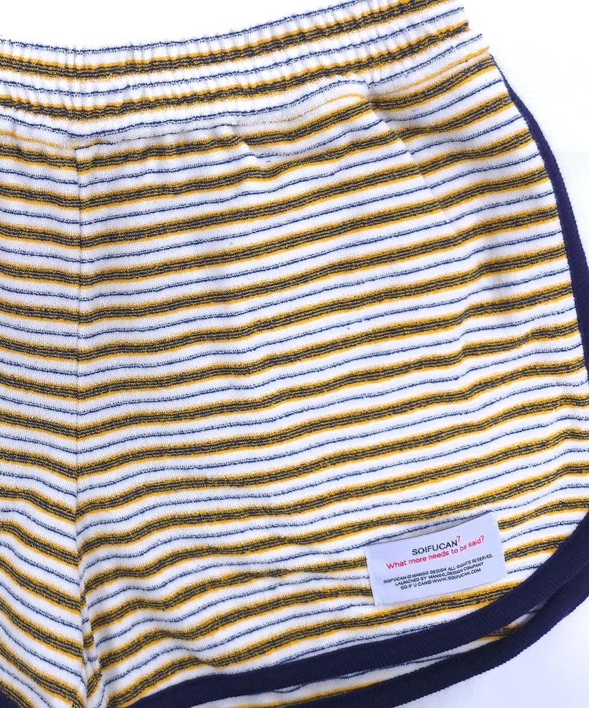 Soipeuyukaen Retro Striped Terry Shorts