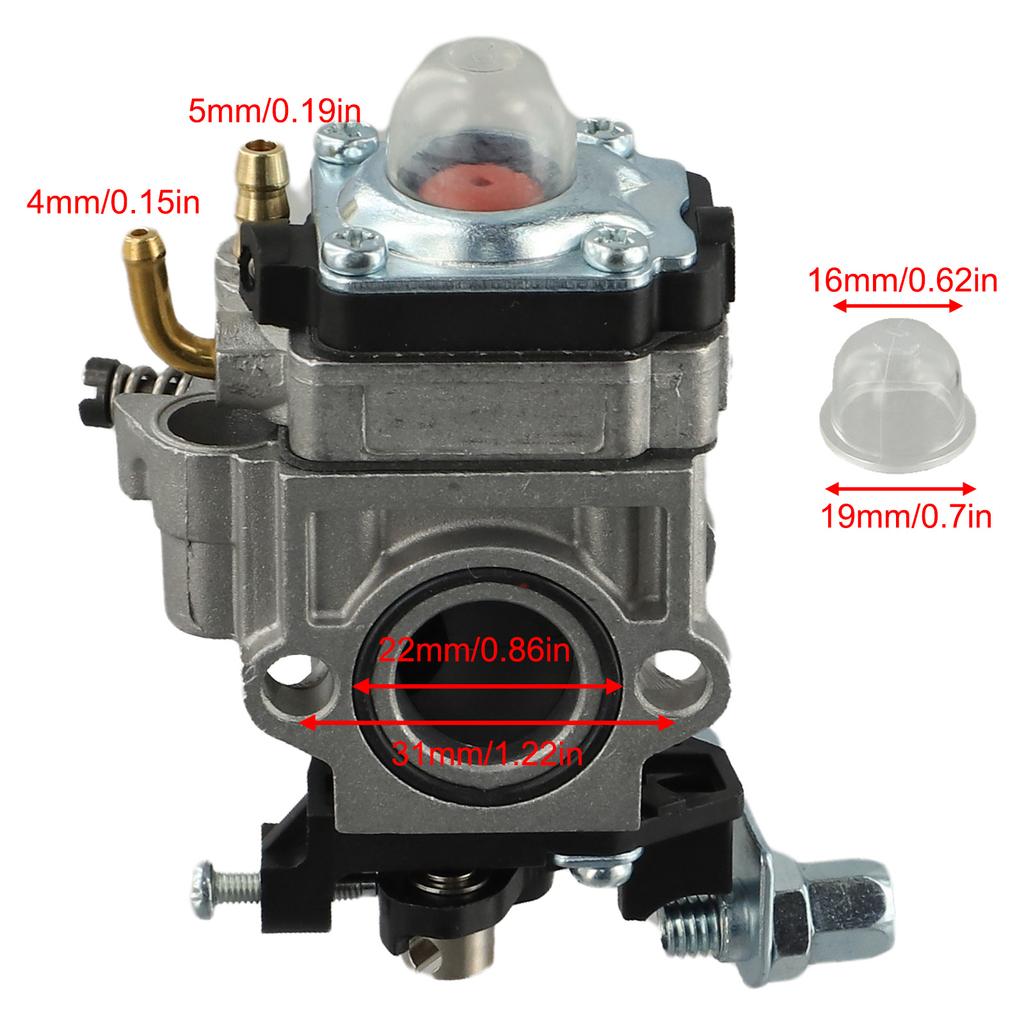 Engine Carburetor Kit for Hedge Trimmers and Brush Cutters with Fuel Filter
