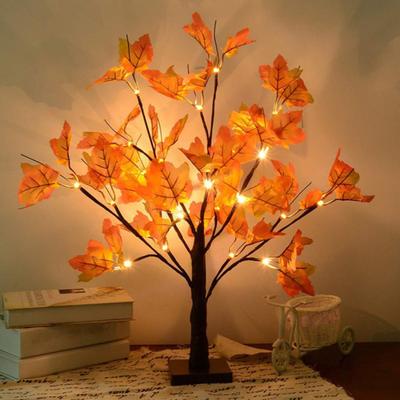Maple Trees with Lights DIY Branches Maple Leaf Light Fall Thanksgiving Decorations for Home Wedding Indoor Party