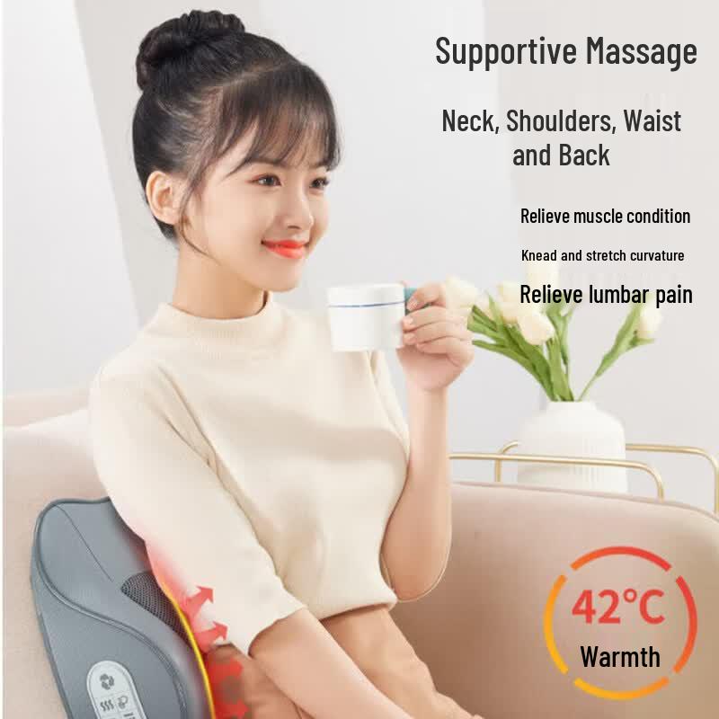 AUX Neck and Shoulder Kneading Massager Pillow CN plug (adapter included)